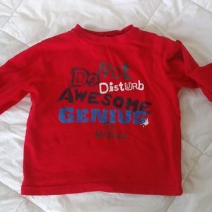 Red Graphic Long Sleeve Tee